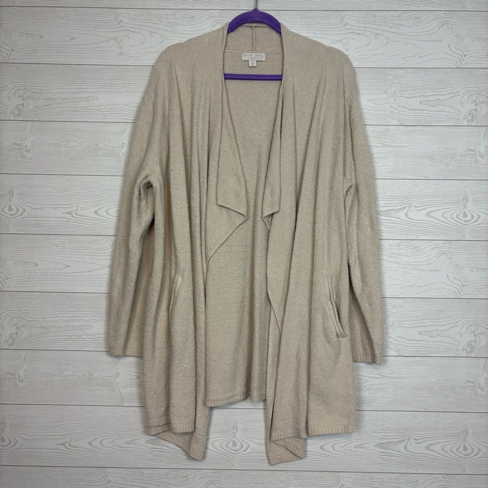 Barefoot Dreams Cozy Chic Lite Cream Cardigan Size 2X